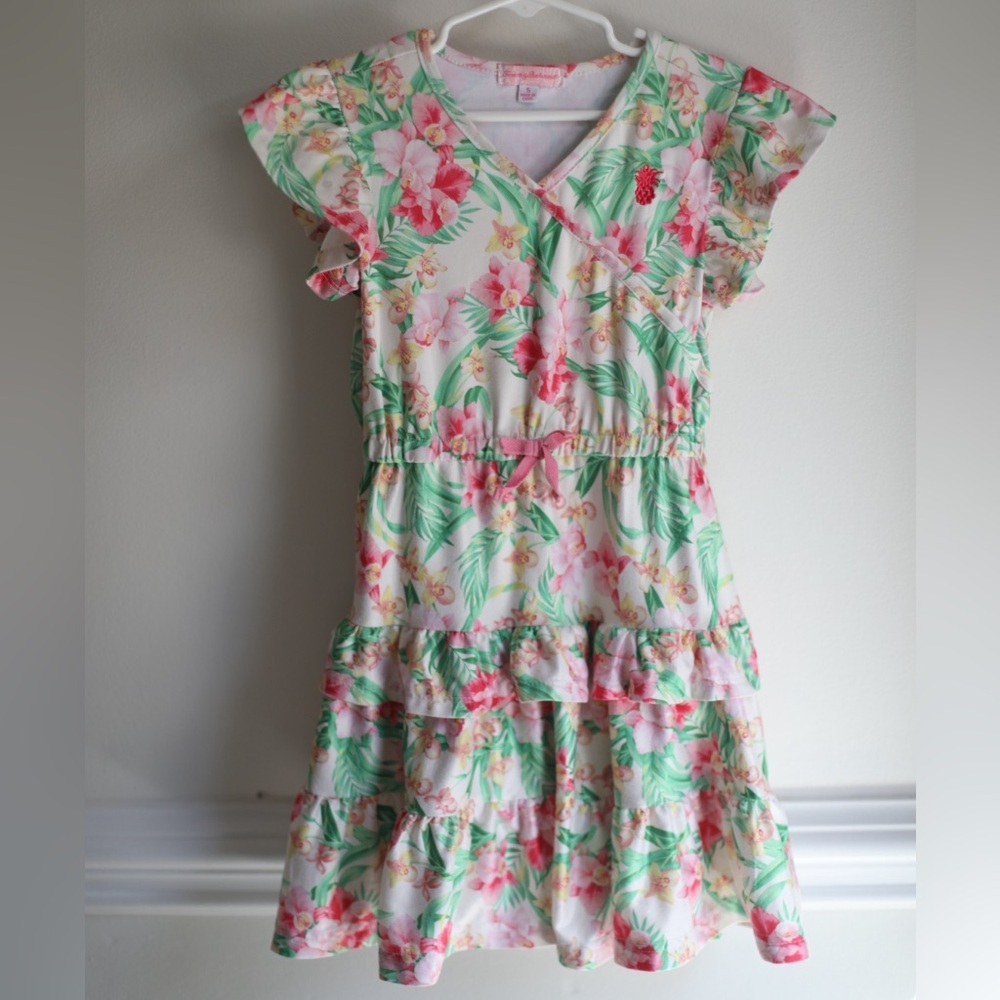 Tommy Bahama Girls Tropical Floral Dress | Ruffle Hem | Cruise & Summer Ready 5